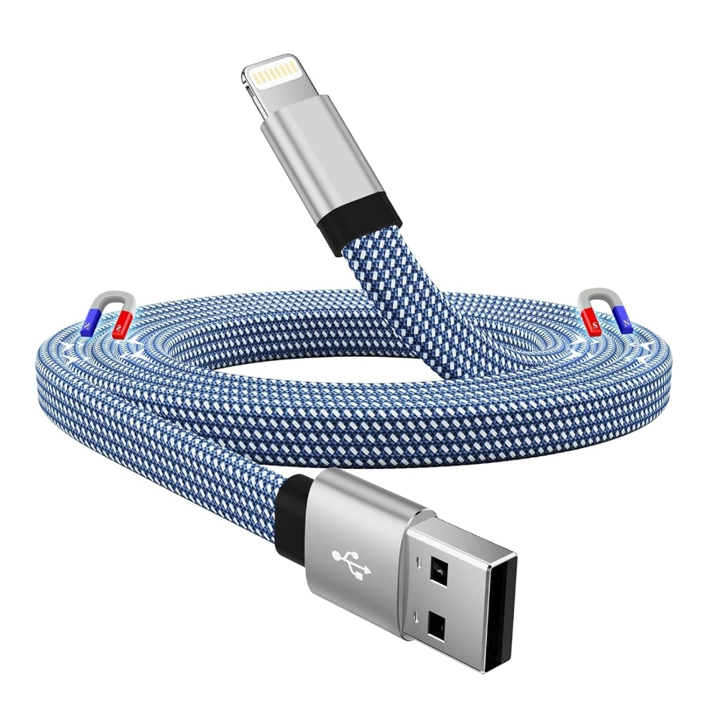 New Magtame Magnetic Braided Lightning Cable, iPhone 3.3ft Charge Cord
